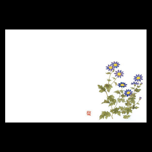 192-10098 尺3雲竜和紙マット 新野菊 (10・11月)