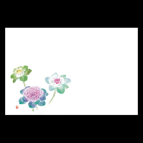192-10108 尺3雲竜和紙マット 葉牡丹 (11~2月)