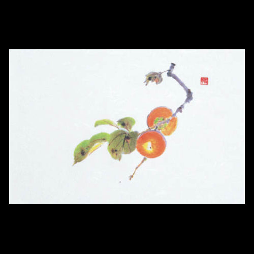 192-10088 尺3雲竜和紙マット 柿 (9・10月)
