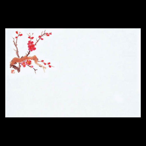 192-10029 尺3雲竜和紙マット 紅梅 (1・2月)