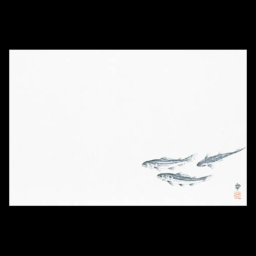 192-10008 尺3雲竜和紙マット 鮎 (オールシーズン)