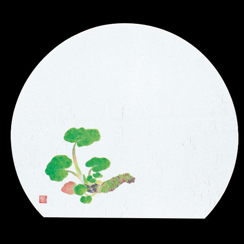 192-40011 半月尺3雲竜和紙マット わさび (オールシーズン)