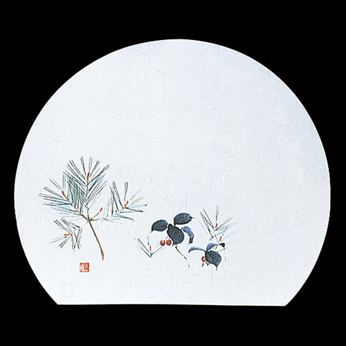 192-40045 半月尺3雲竜和紙マット 松 (1・2月)
