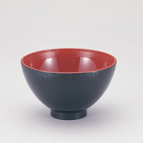 355-33011 茶漬椀 黒内朱