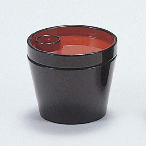 410-29201 朝顔型汁千代口 黒内朱<うずら玉子立付>