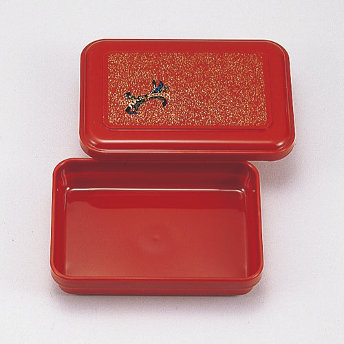 115-10001 弁当容器 主食 朱、結び