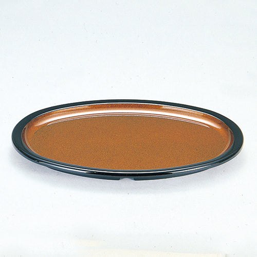 450-24021 尺7小判皿 金パール渕黒