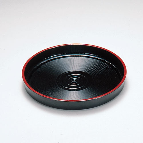 340-40711 尺0茶盆 黒天朱