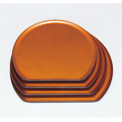 羽反半月盆 金パール