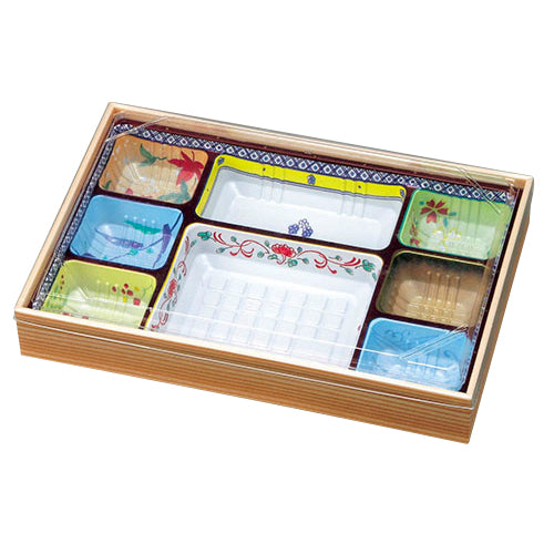 127-10003 弁当容器 T-90-60-A折 透明蓋付定位置柄<150個セット>