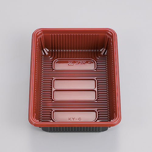 弁当容器 KY-6朱黒<2000個入>