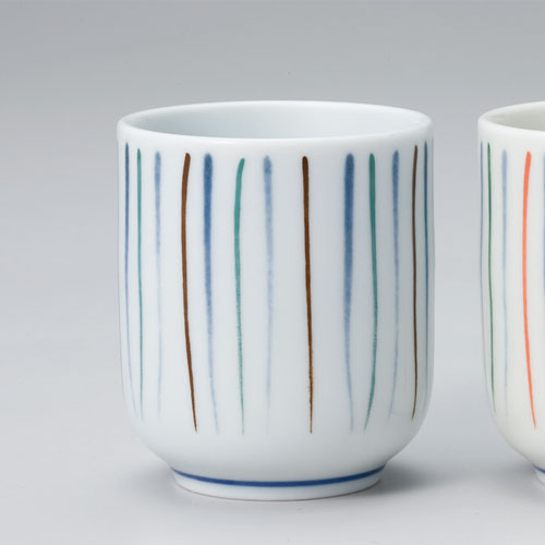 524-00004 長湯呑 青磁十草