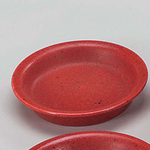 516-00102 古代朱 薬味皿(丸)