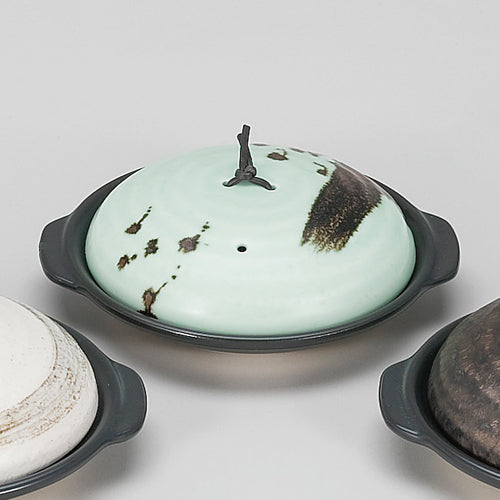 535-00130 飛び青磁6寸陶板(組)