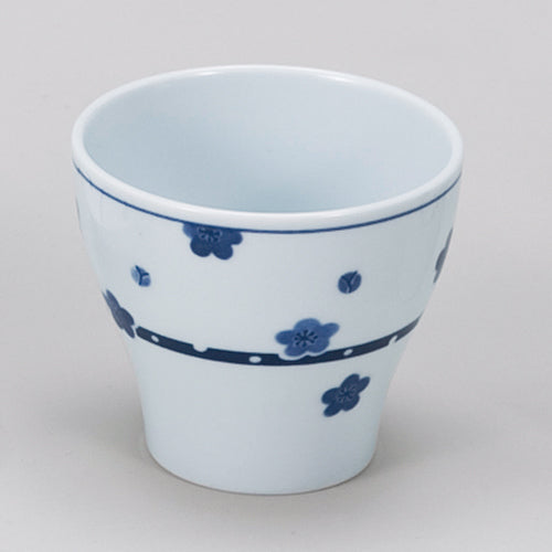 719-10034 梅の舞(青)いっぷく碗 小