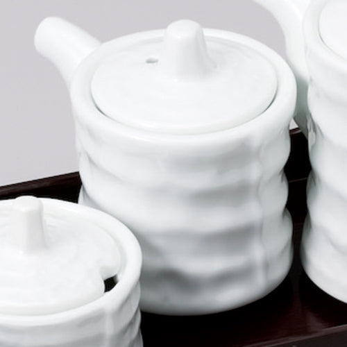 542-101110190 白磁 つづみ型汁次・小