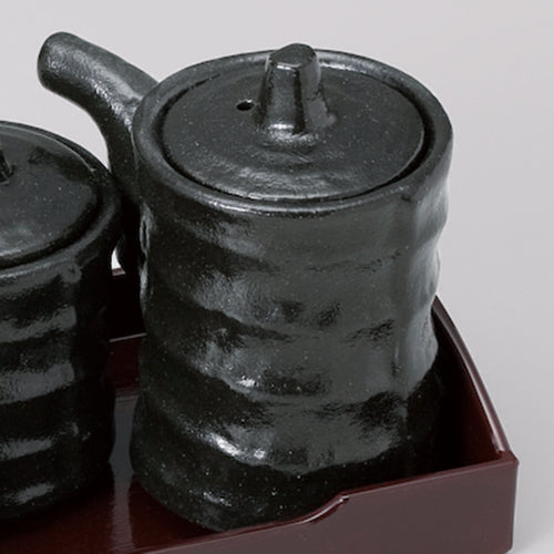 542-119110200 瀬戸黒 つづみ型汁次・大