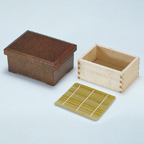 380-11111 柳川丼重<小> 金梨地<木枠、竹ス付>