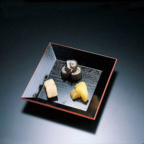 420-14011 新四方盆<小> 黒天朱