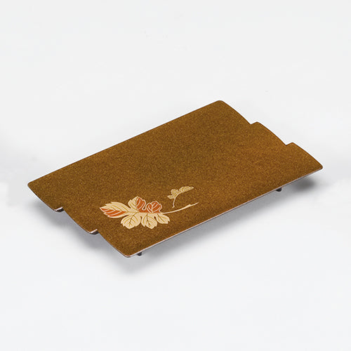 420-11031 イカダ皿 金パール1ツ葉