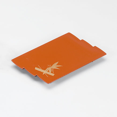 420-11011 イカダ皿 朱笹