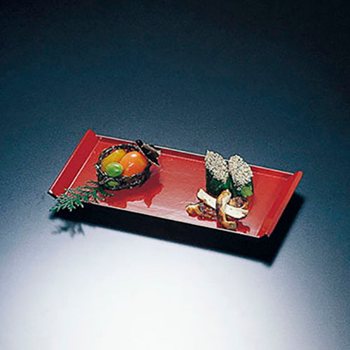 420-77014 角長小皿 朱