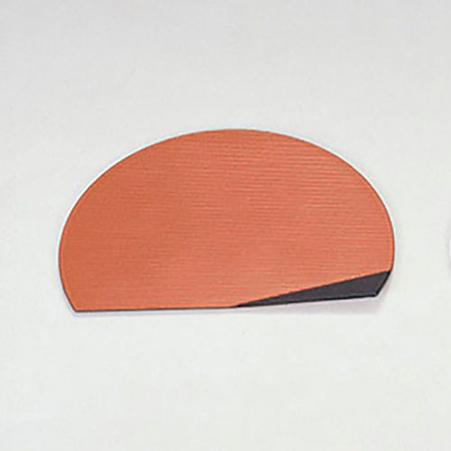 420-25021 半月隅折皿 朱渕黒