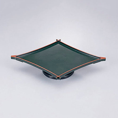 425-11231 松葉皿<足高> グリーン天朱