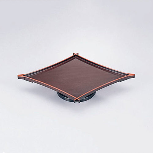 425-11221 松葉皿<足高> タメ天朱