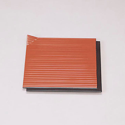 420-41011 7寸角隅折皿 朱渕黒