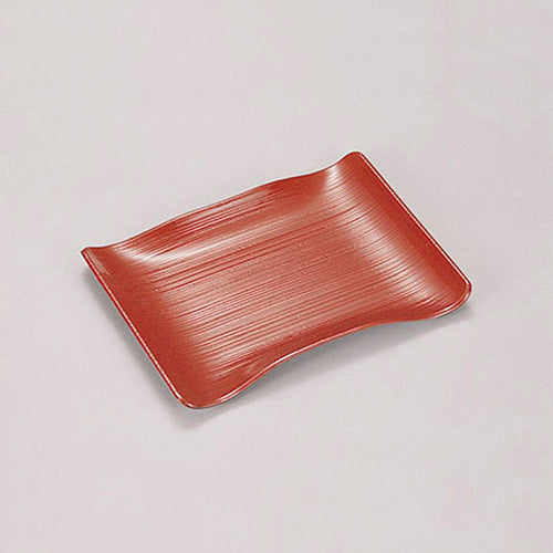 420-42011 岩波皿 朱