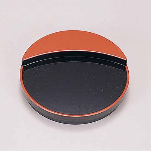 420-72011 6寸丸段付台 黒朱