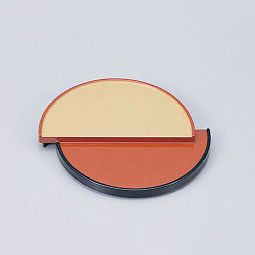 420-73041 半月段付台 金パール朱