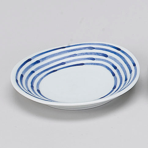 719-10018-01 和染ライン変形皿(中)