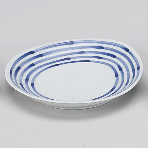 719-10018-02 和染ライン変形皿(大)