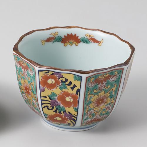 719-10031 八角小付錦古伊万里花かご