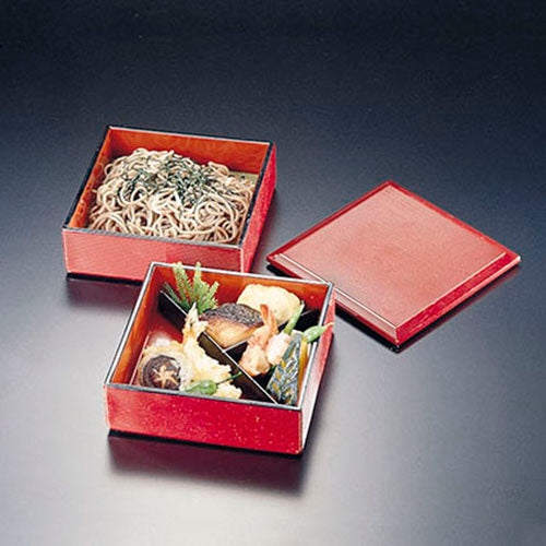 320-70421 おこぼ2段 タメ千筋内朱<仕切付>