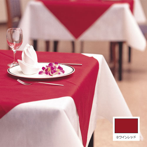 テーブルクロス オリビア ②ワインレッド