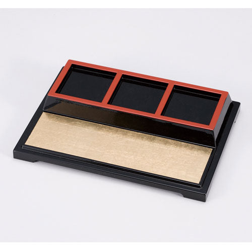 445-16131 ひな段珍味 黒天朱・金箔