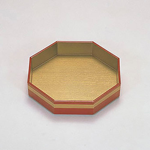 430-25021 八角櫞高皿 朱内金