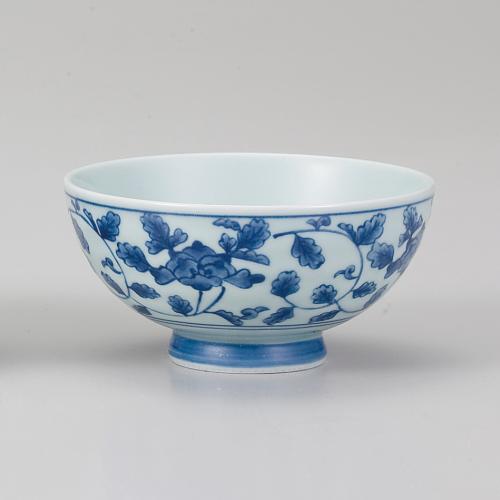 719-10016 染付回り唐草花六兵衛茶漬