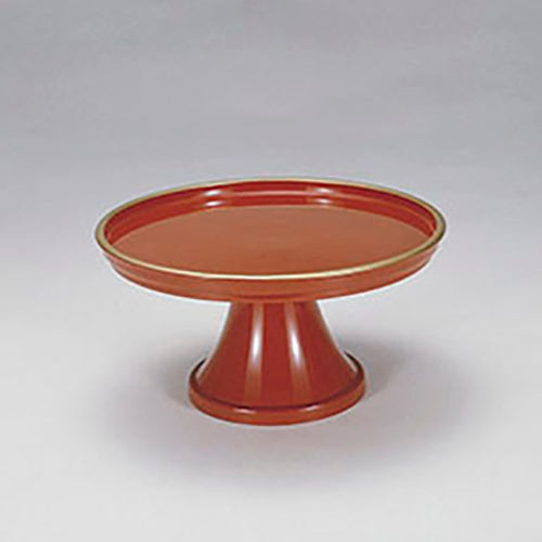 435-43211 8寸高台皿 朱天金