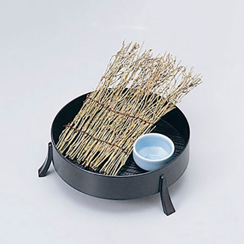 435-46211 7寸三ツ足皿 黒