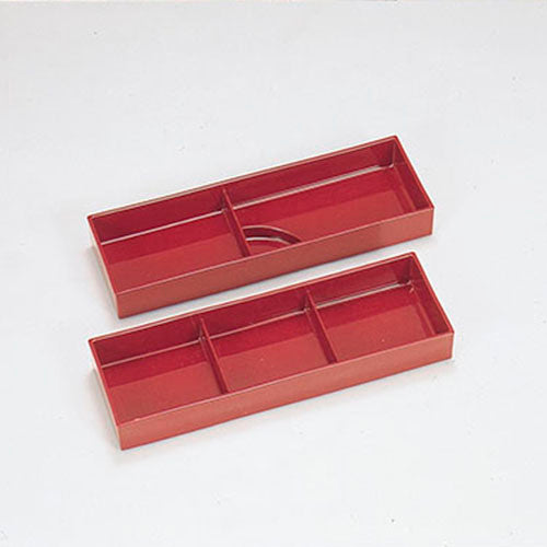 300-26131 尺3千筋松華堂 黒渕朱<2つ仕切、3つ仕切付>