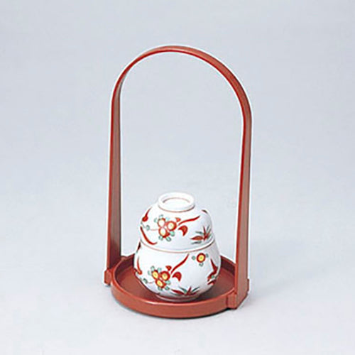 445-61321 高倉皿 朱