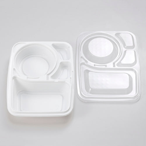 128-10251 弁当容器 KBT-20白 OPS蓋セット 400セット入