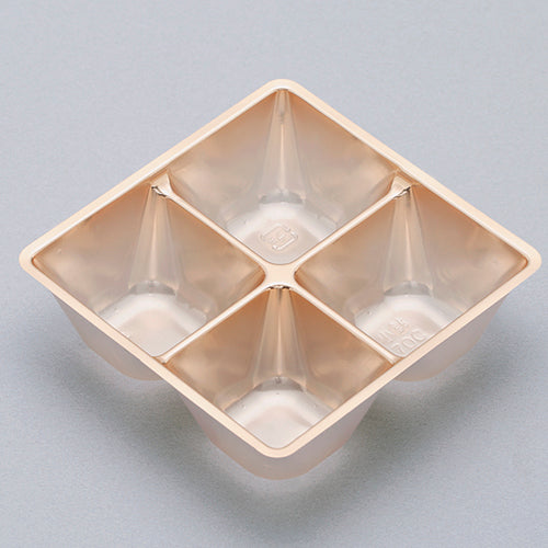 128-10442-01 小鉢60C仕切有 赤金<100個入>