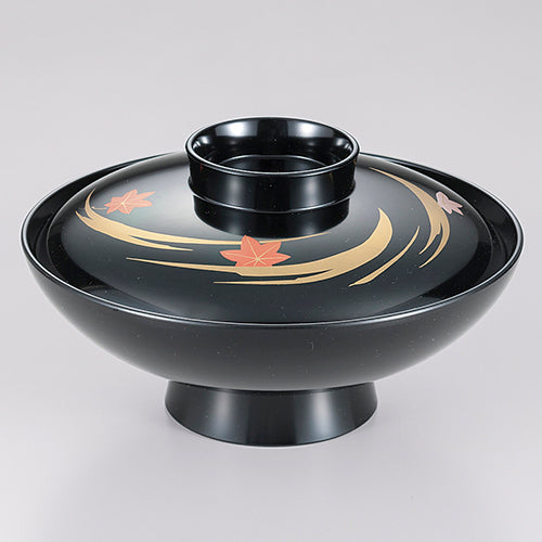 福梅鉢 8.0 目ハジキ 黒/洗朱 木製 漆塗り FC17-7/8 漆器の井助