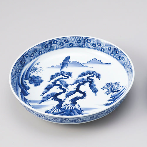 000-92 9寸盛鉢 山水