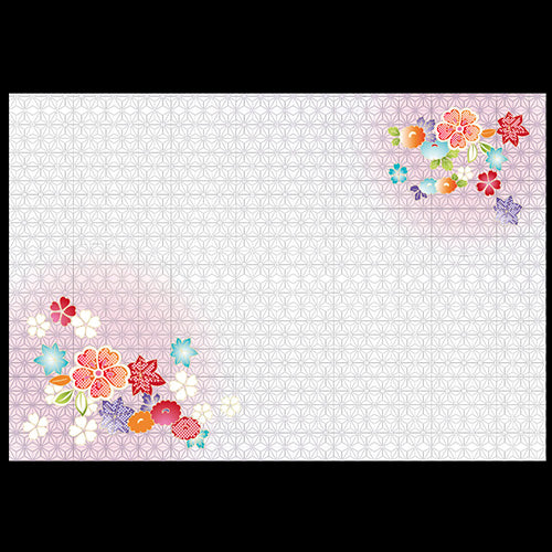 201-10257 38cm上質紙マット 麻の葉春秋